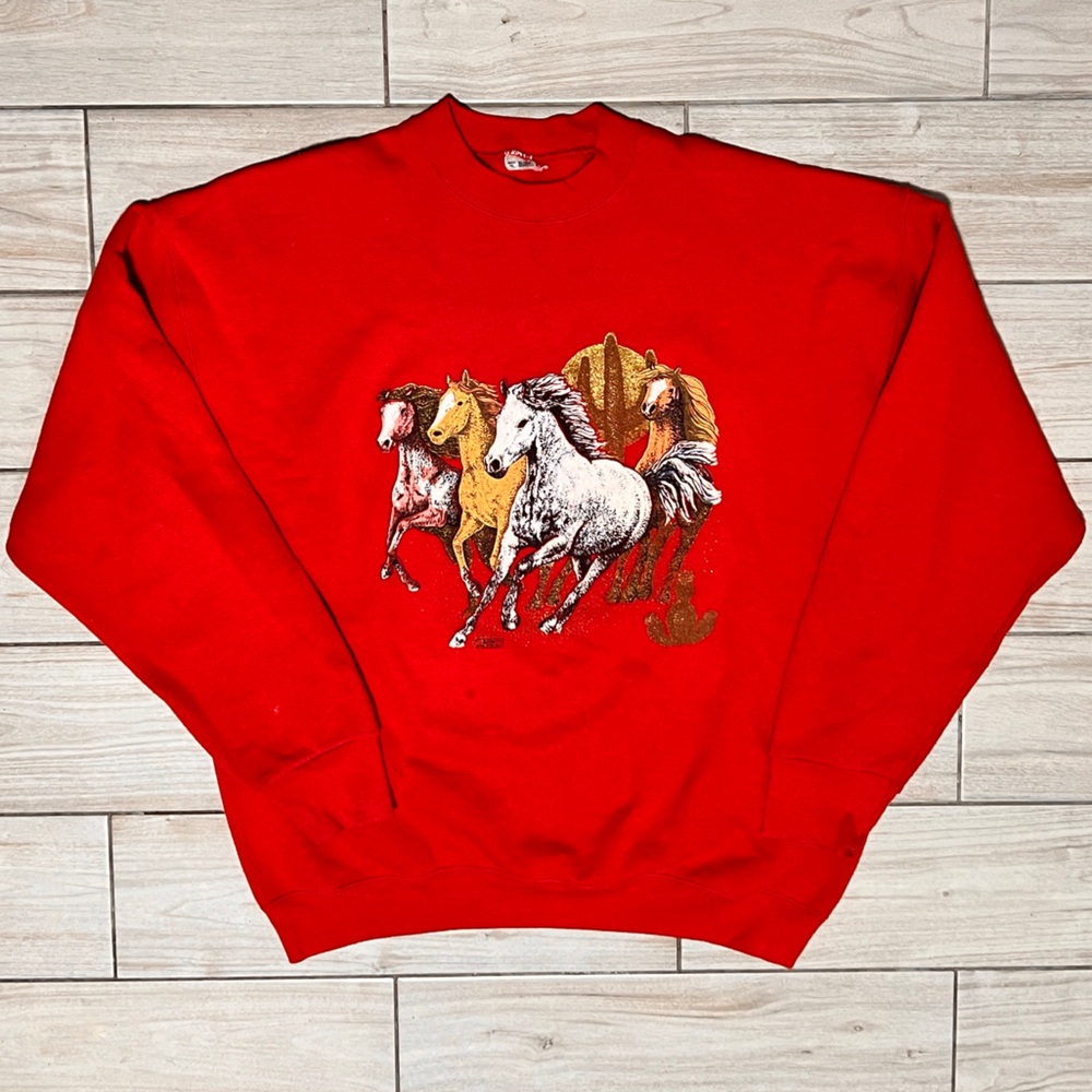 Vintage Horses Sweater 90’s